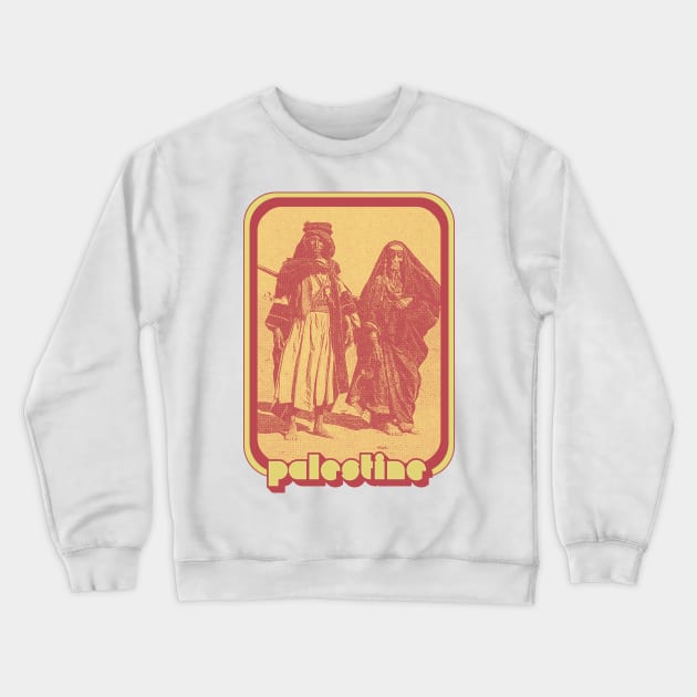 Palestine / Retro Aesthetic Style Design Crewneck Sweatshirt by DankFutura